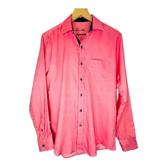 NWOT Tasso Elba Pink Collared Long Sleeve Dress Shirt Size Small - Picture 1 of 5